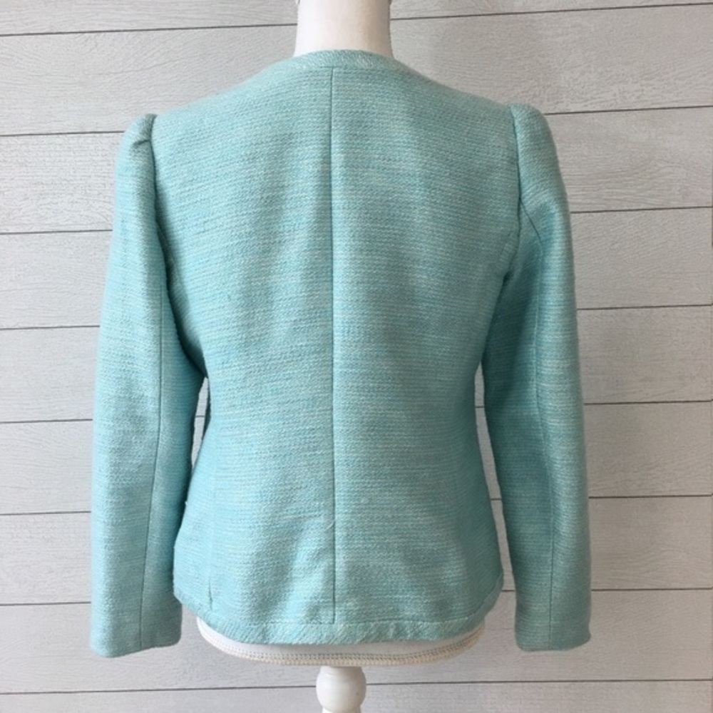 Talbots Bethany Aqua Shimmer Blazer - Picture 4 of 7
